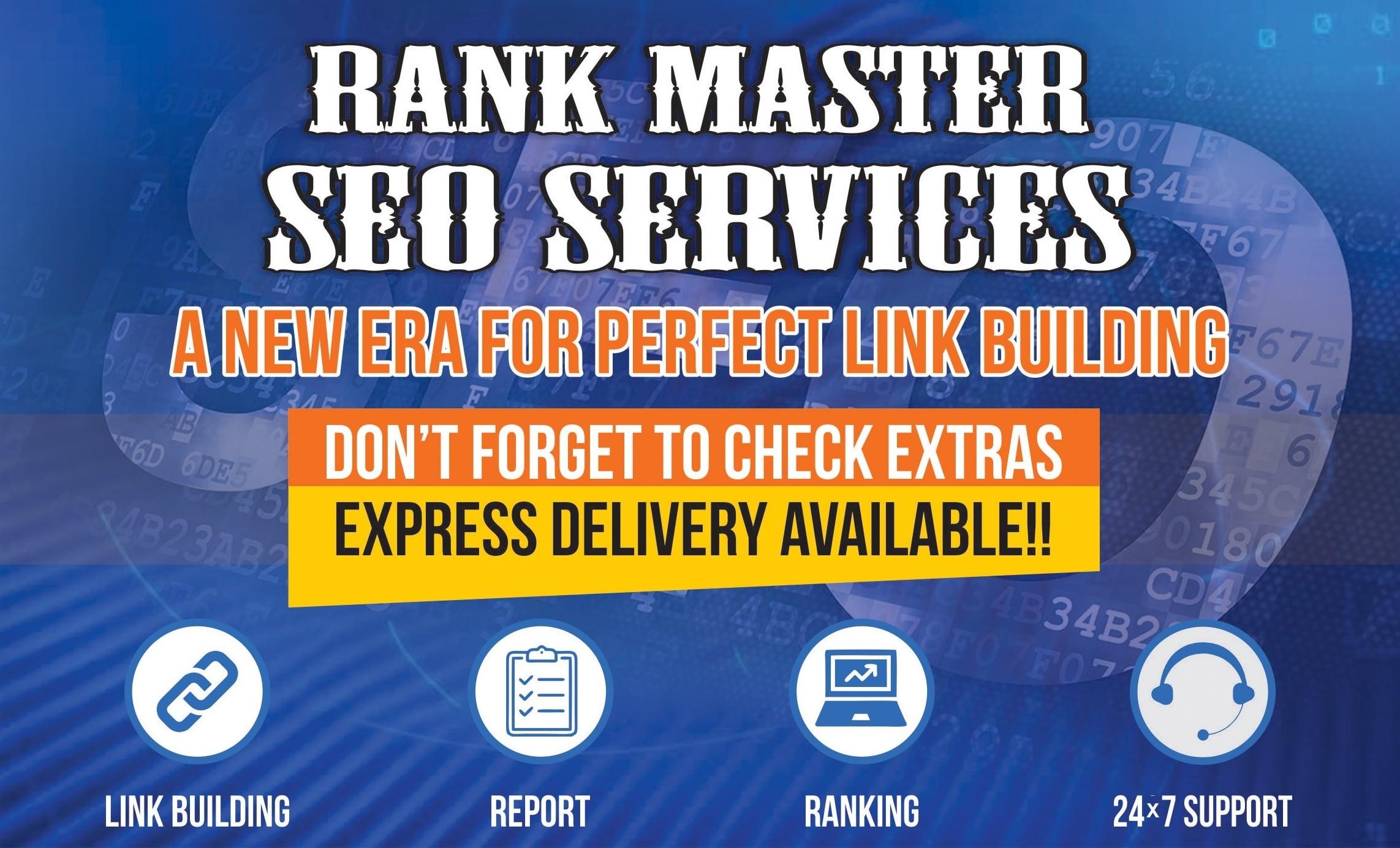 Rank Master Google SEO Backlinks services with Most Powerful links