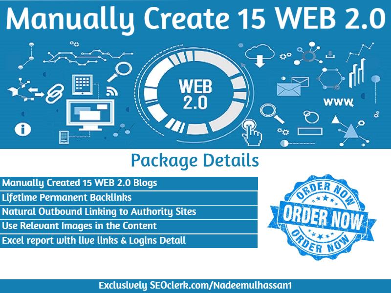 Manually Create 15 High Authority Web 2.0 Blogs