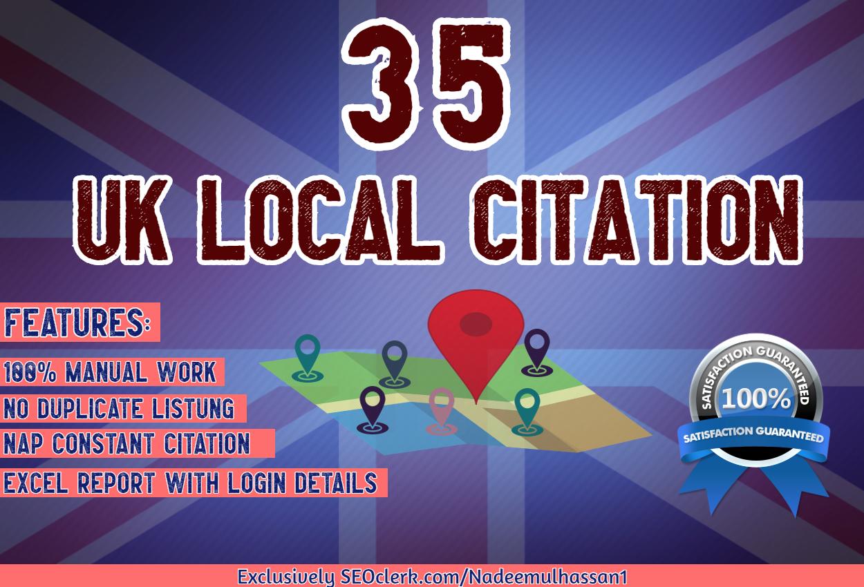 35 UK local Citation (Local Seo)