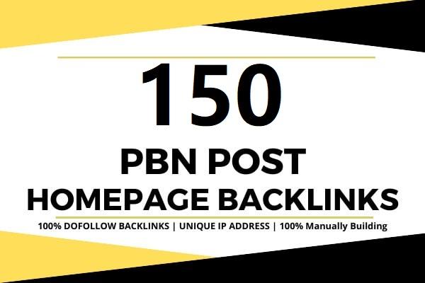 I will build Unique IP 150 PBN post backlinks on high metrics sites