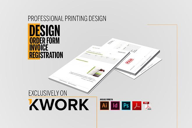Create a company interactive Invoice, Registration, order form