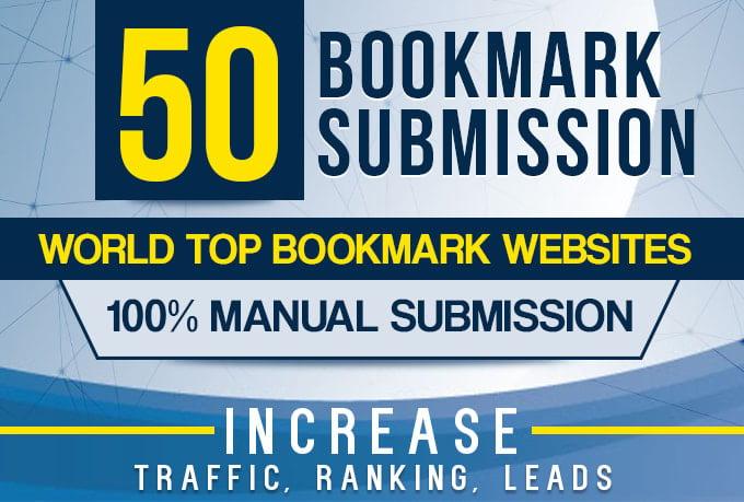 I Will Manually 50 Bookmark Submission Backlinks High Pa Da Cf Tf