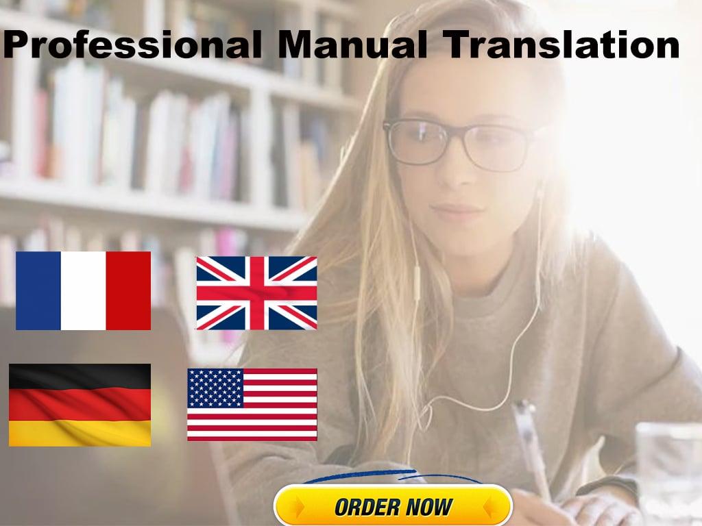I will professionally translate from english to german or France 