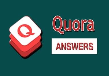 Promote your website in 10 Quora Answers with contextual link 