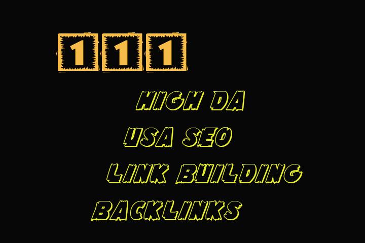 create 111 high da white hat USA SEO link building backlinks