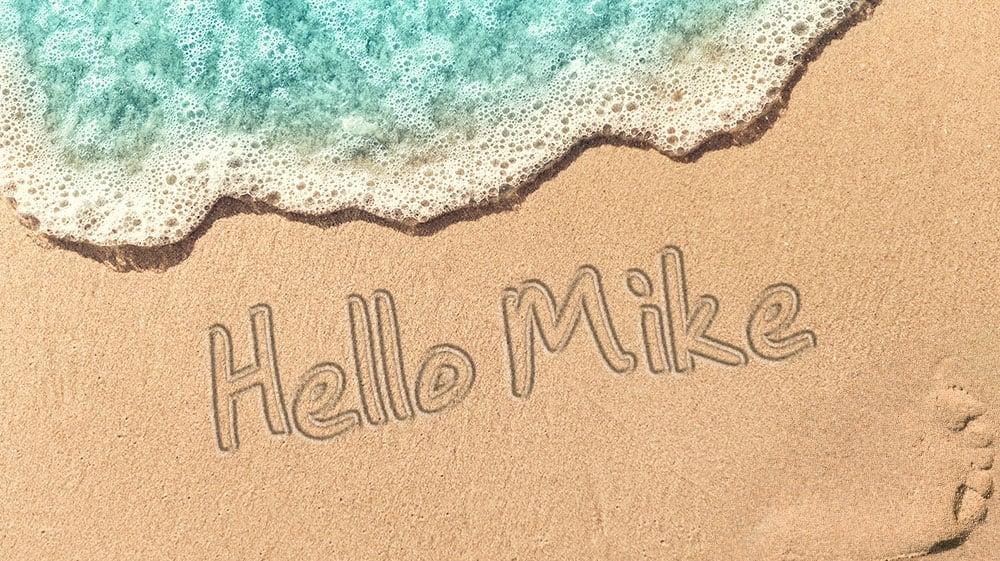 I will create your any 2 words with sand writing 