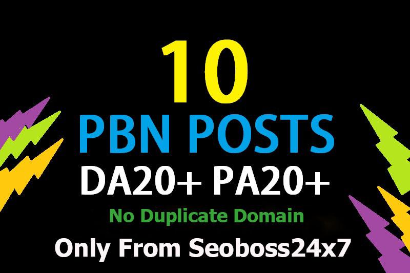 I Will Do Manual 10+ PBN Links - DA 20+ and TF 20+