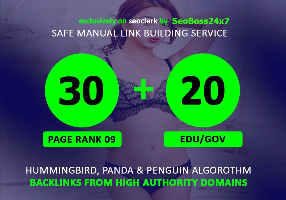 30 Pr9 + 20 Edu - Gov High PR SEO Authority Backlinks - Fire Your Google Ranking