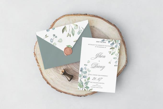 I will design a wedding card or invitation card for any event