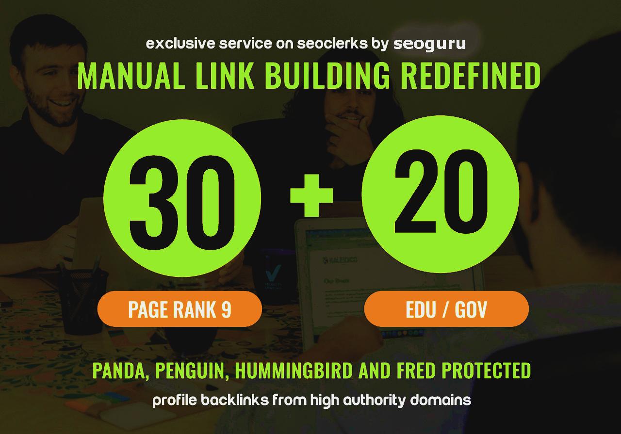 30 Pr9 + 20 Edu - Gov High PR SEO Authority Backlinks - Fire Your Google Ranking for