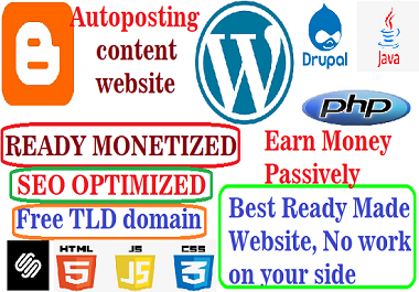 Autoposting website, ready monetized, SEO optimized and receiving organic traffic