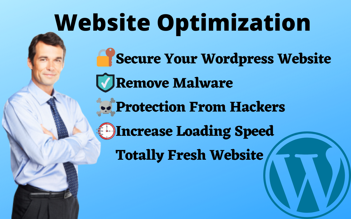 I will Secure Your Wordpress Website, Remove Malware and Increase Website loading Speed SEO
