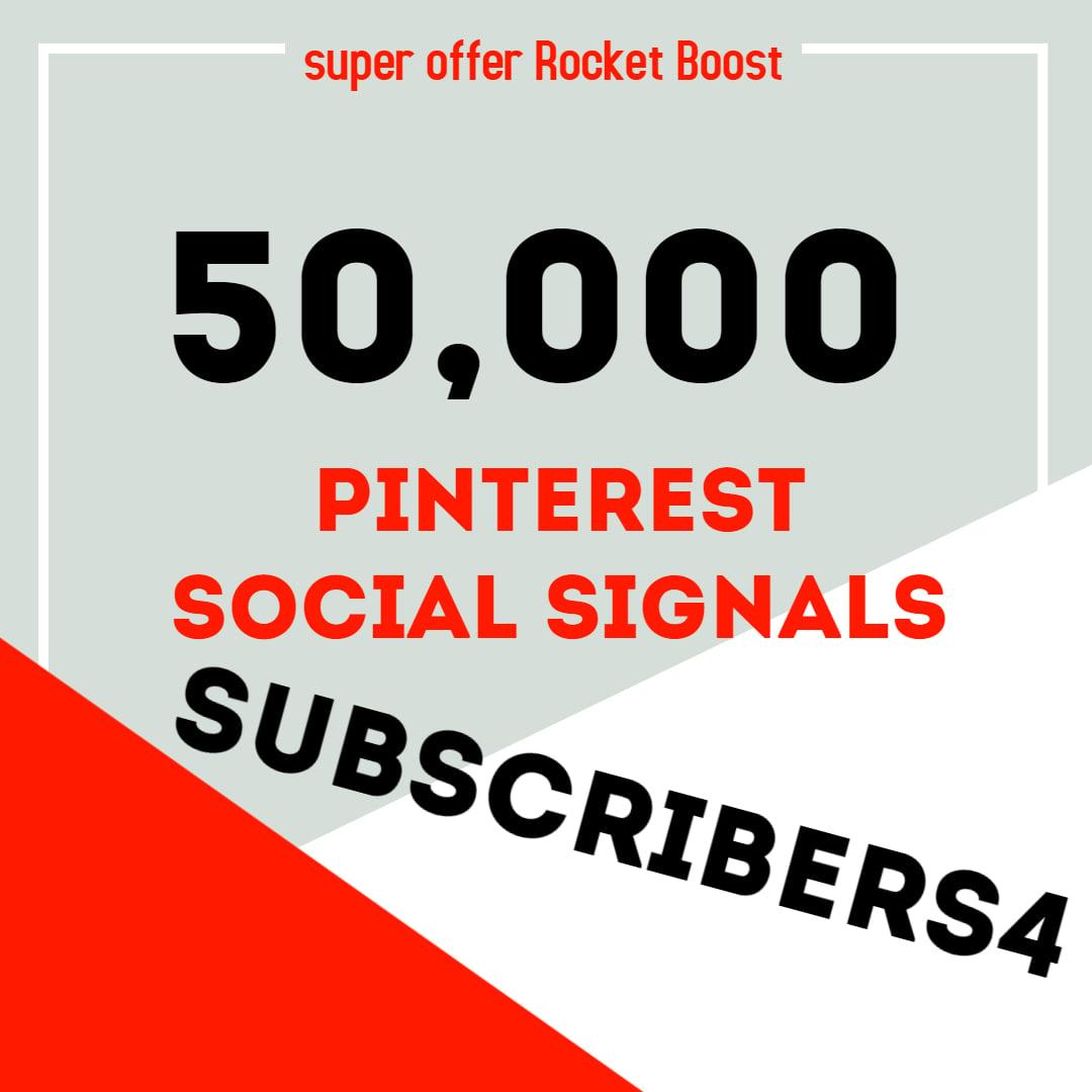 Rocket Delivery 50,000 Pinterest Share Social Signals Boost