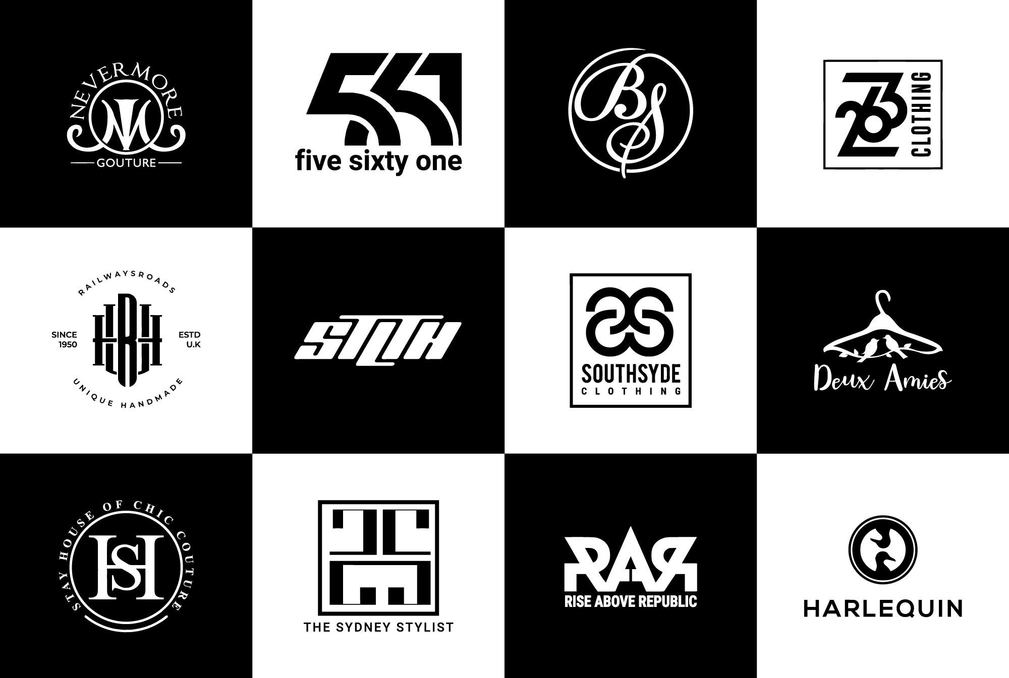 Design fashion, clothing, initial, font logo 