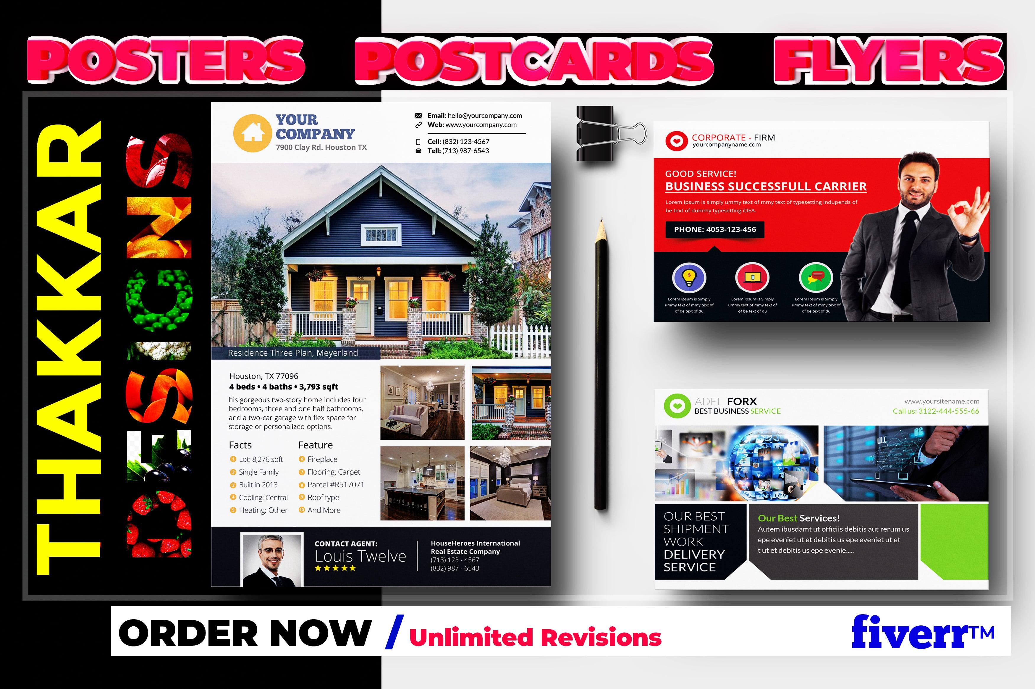 Design professional Flyer and poster for you Business