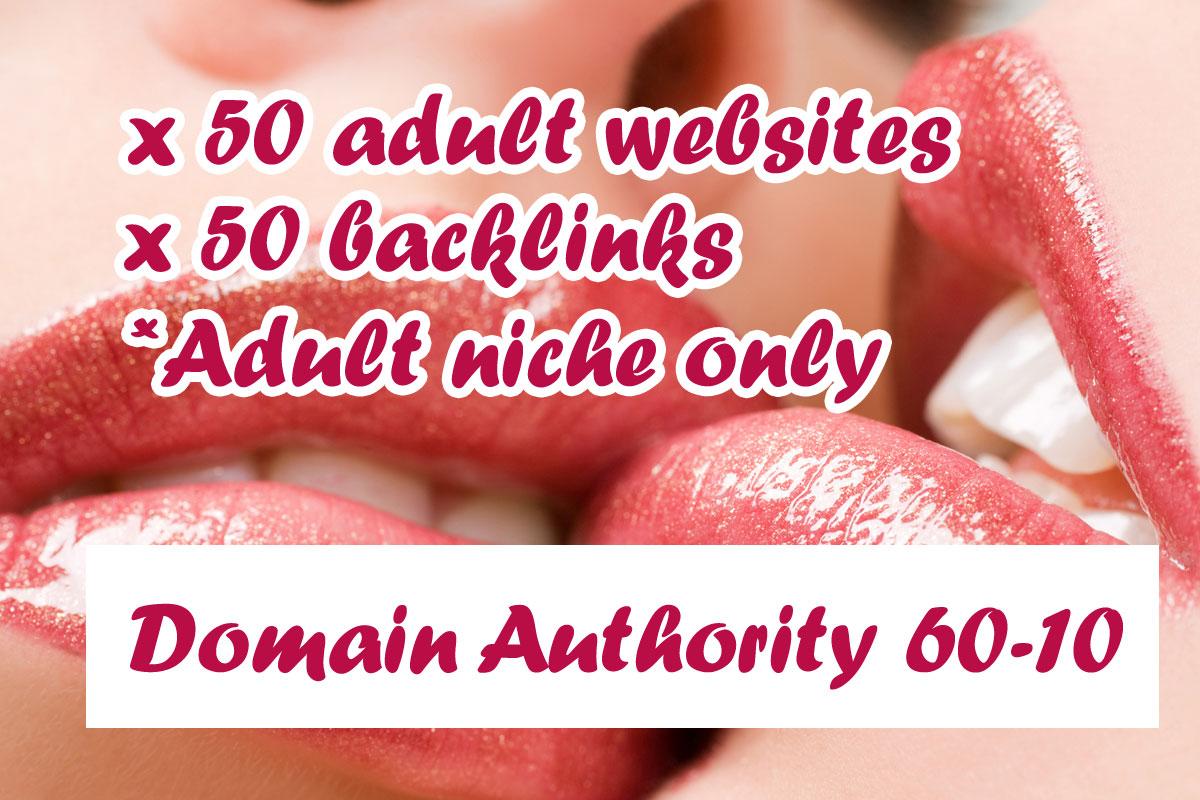 I will do 50 high DA adult niche backlinks