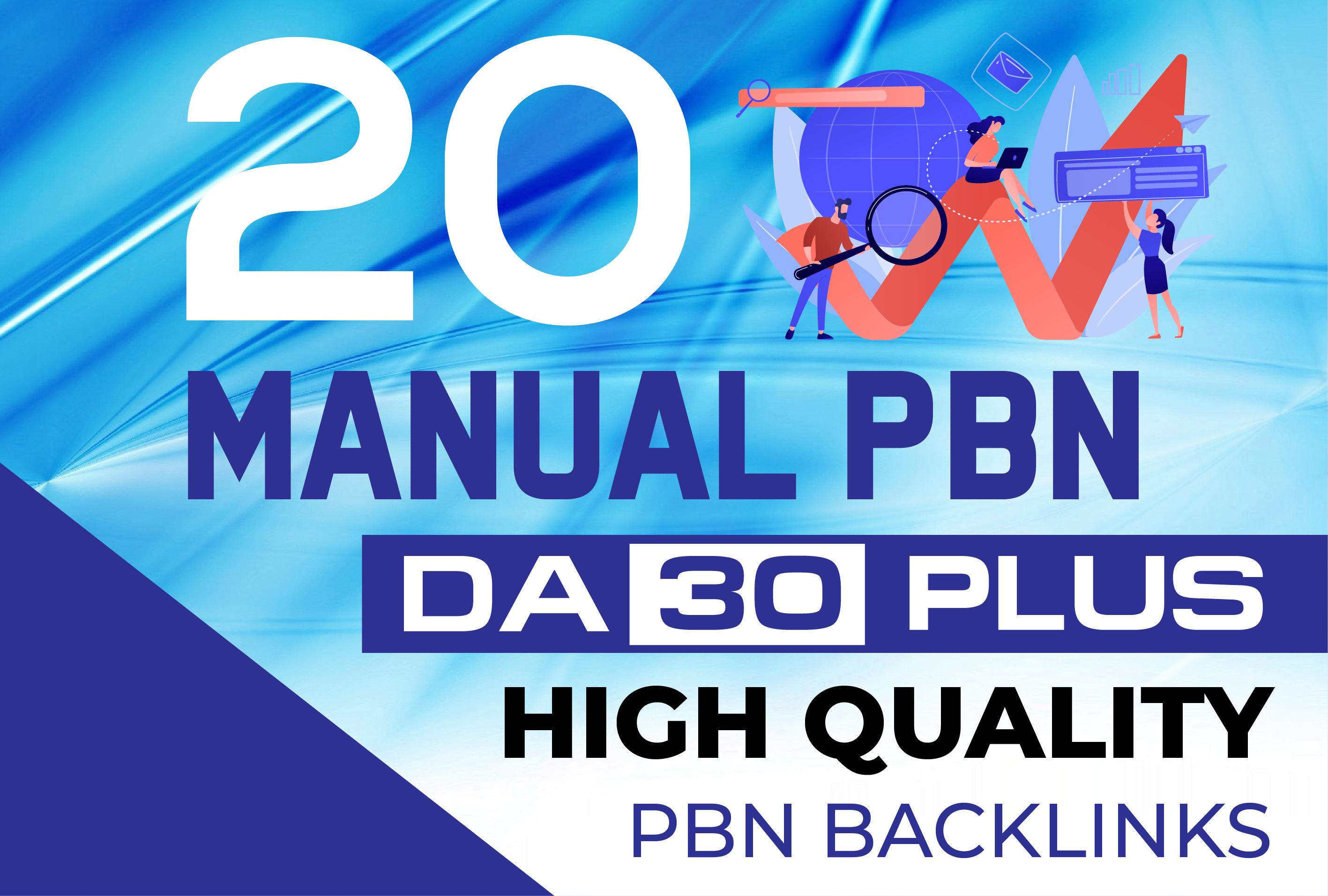 Do 20 Homepage PBN UNIQUE PBN Backlinks On High DA 30 +
