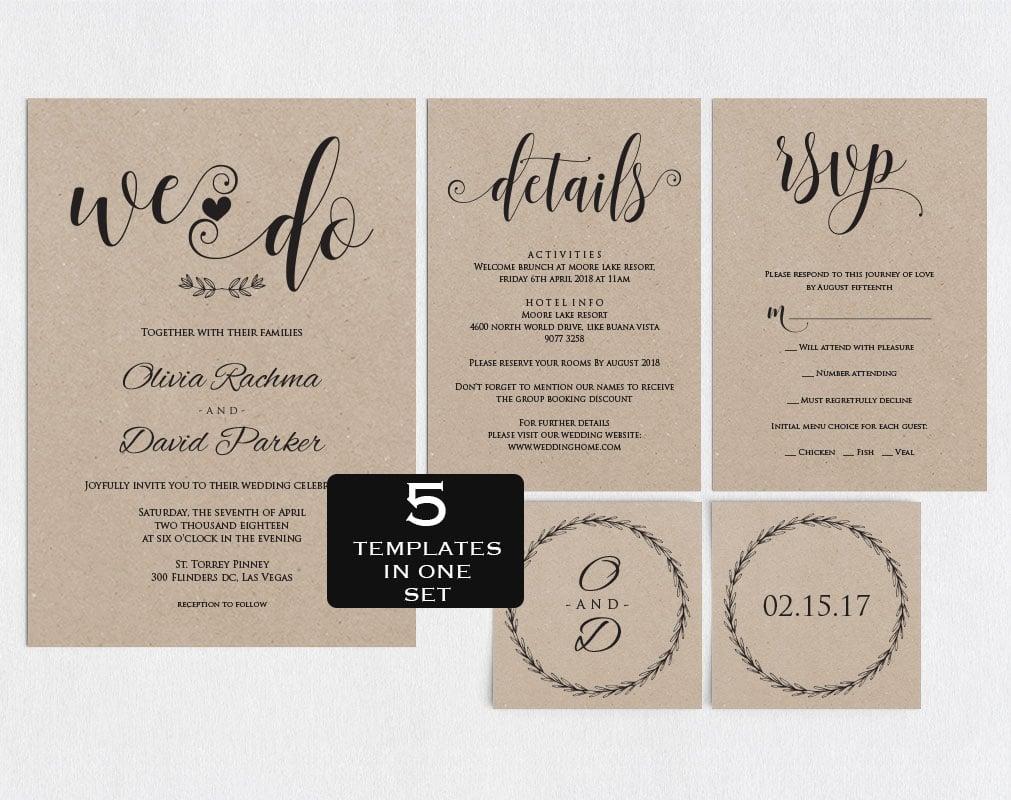 Wedding Invitation Template Services