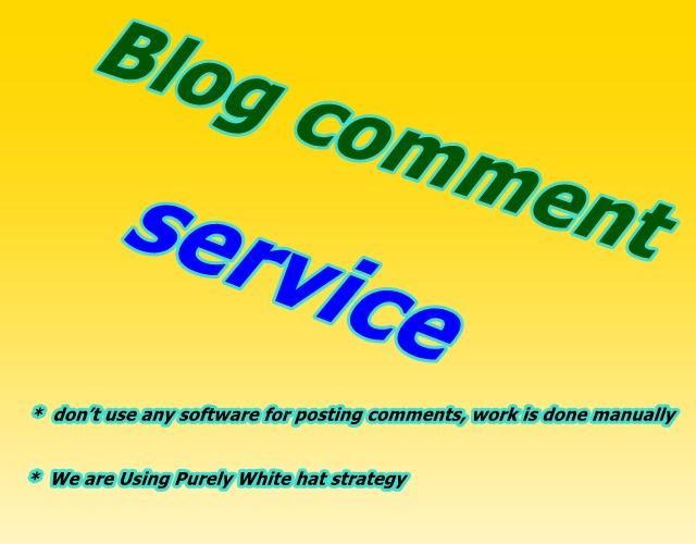 Offer 50 blog coments to promote your website