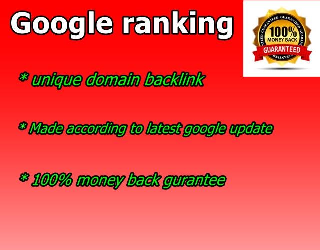 Guaranteed 1st page ranking of Google