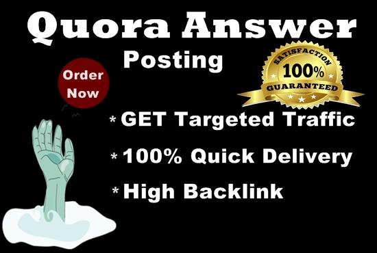 Give You Niche Relevant 8 Quora Answer with 25+ Upvotes & 15+ Shares