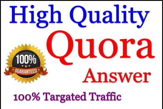  Provide Niche Relevant 10 Quora Answer for targeted traffic