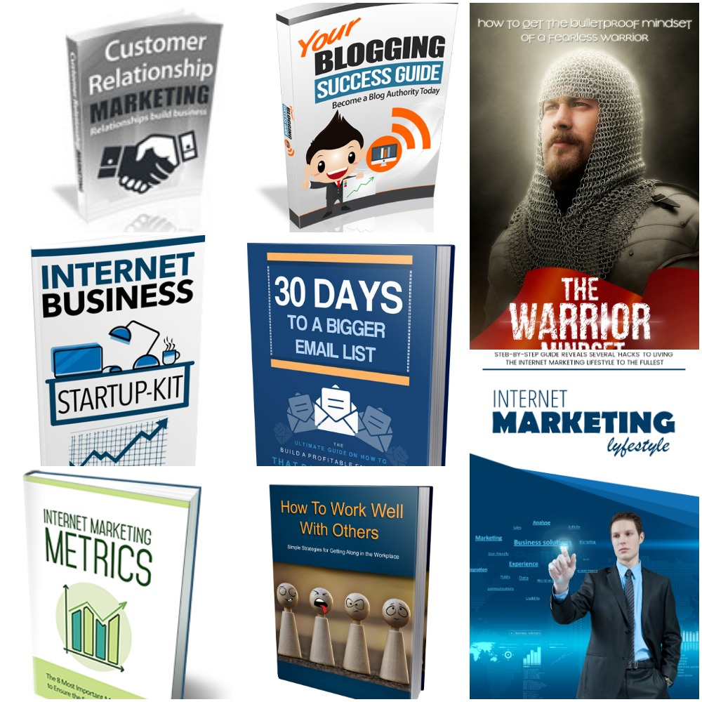 16 Ebooks Marketing Online With Resell Rights PDF