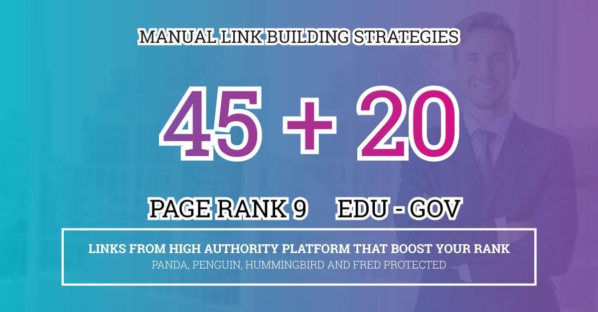 Fire Your Google Ranking with 45 Pr9+ 20 Edu/Gov Safe Authority Backlinks