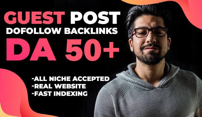 I Will Publish 5 Niche Relevant Guest Post on DA50+ for Real Traffic Site