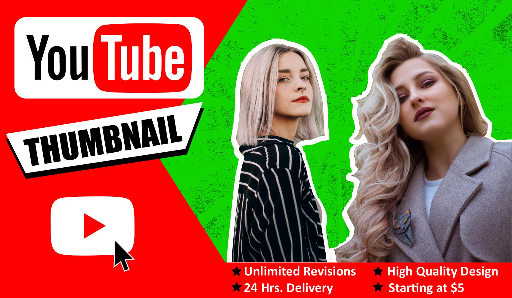 I will create eye catchy youtube thumbnail