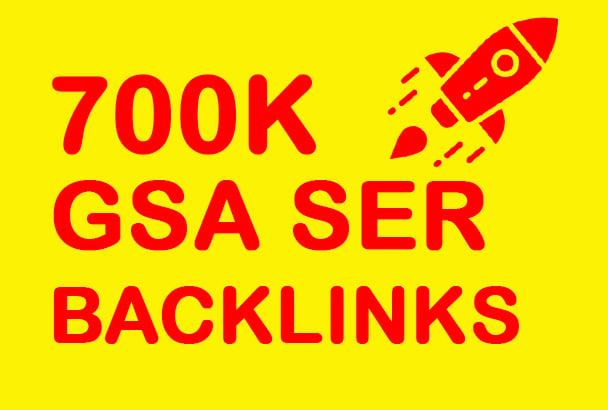 Bumper Offer 7,00,000 HQ Powerful GSA Backlinks For Increase LinkJuice Faster Index on Google only 