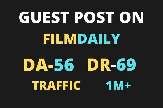 I will publish guest post on google news approvad site filmdaily Da 56