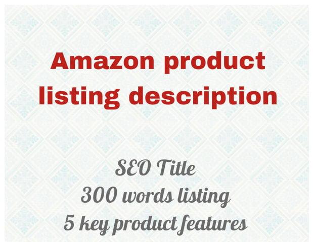 I will write amazon listing product description 