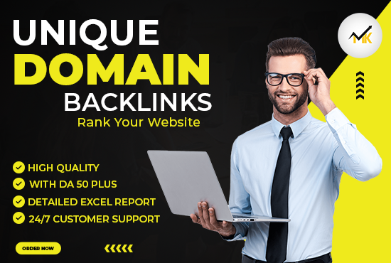 Do 50 Unique Domain Blogcomments with DA 50 Plus