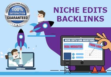Niche Edits Contextual Backlinks Curated on real websites