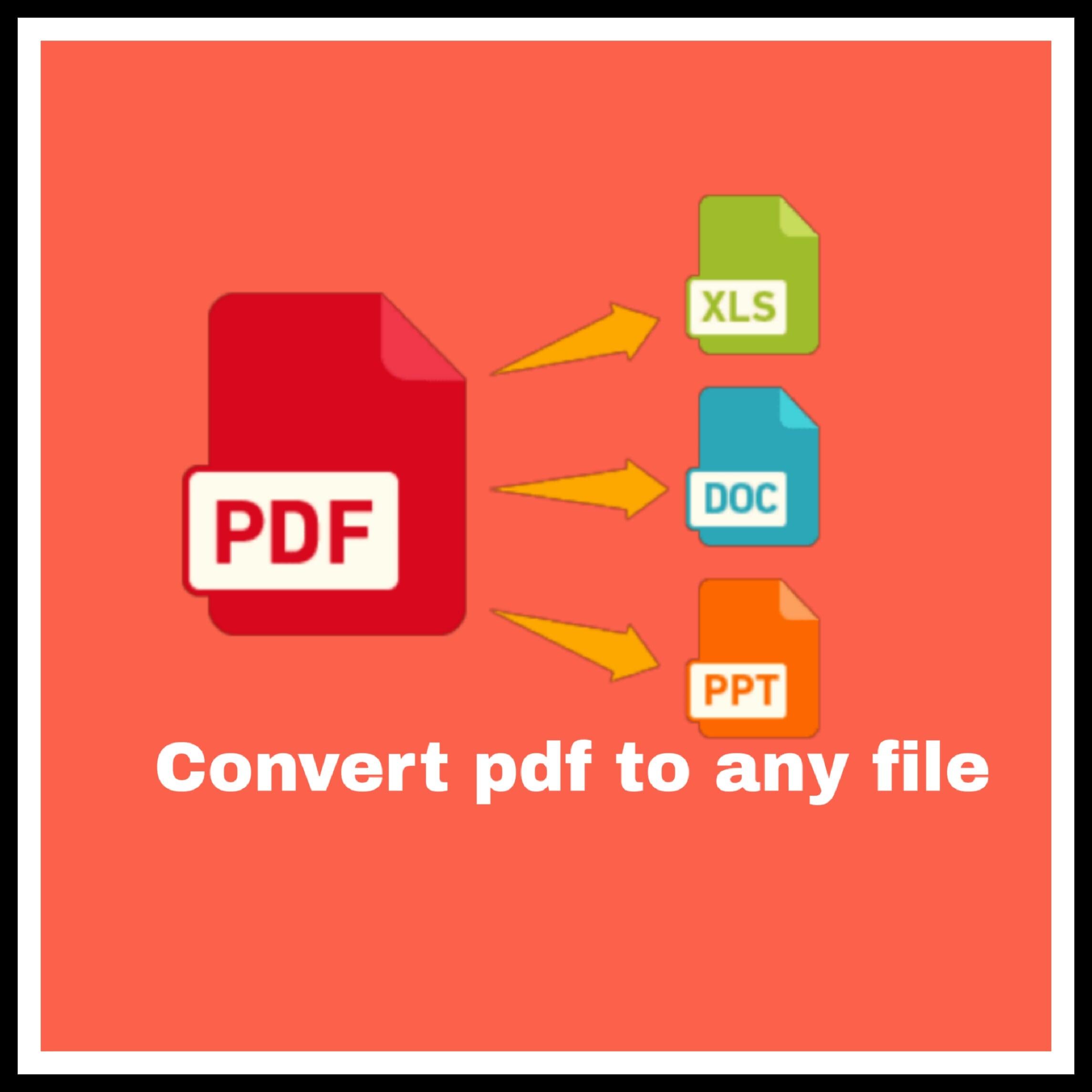 I will convert pdf to word,excel,PowerPoint 