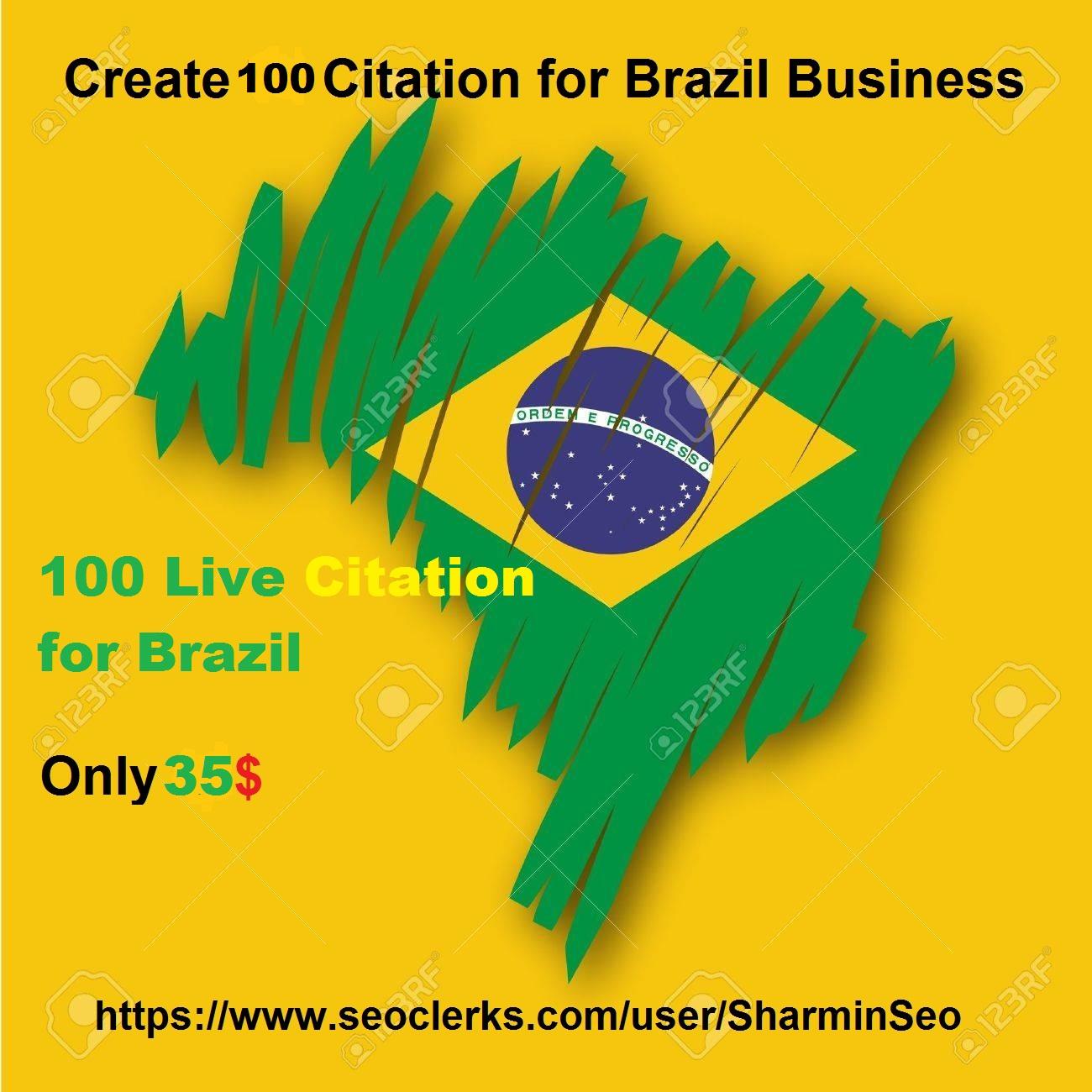 Create 100 live Citation for Brazil Business