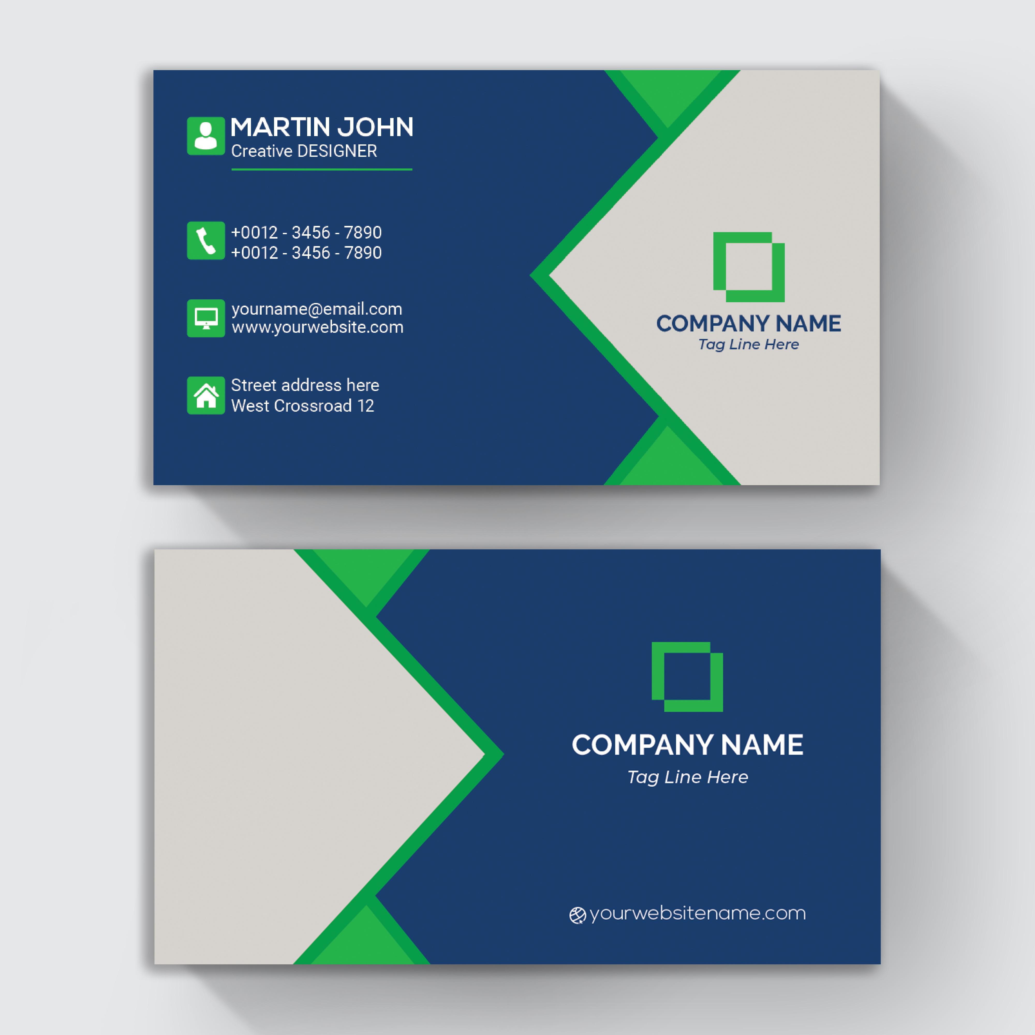Design eye-catching business card, visiting card in a Day