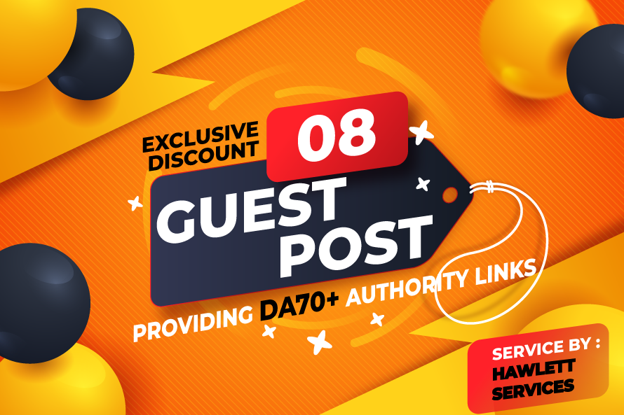Post 8 High Quality Exclusive Guest Post DA 70 + Authority Backlinks 