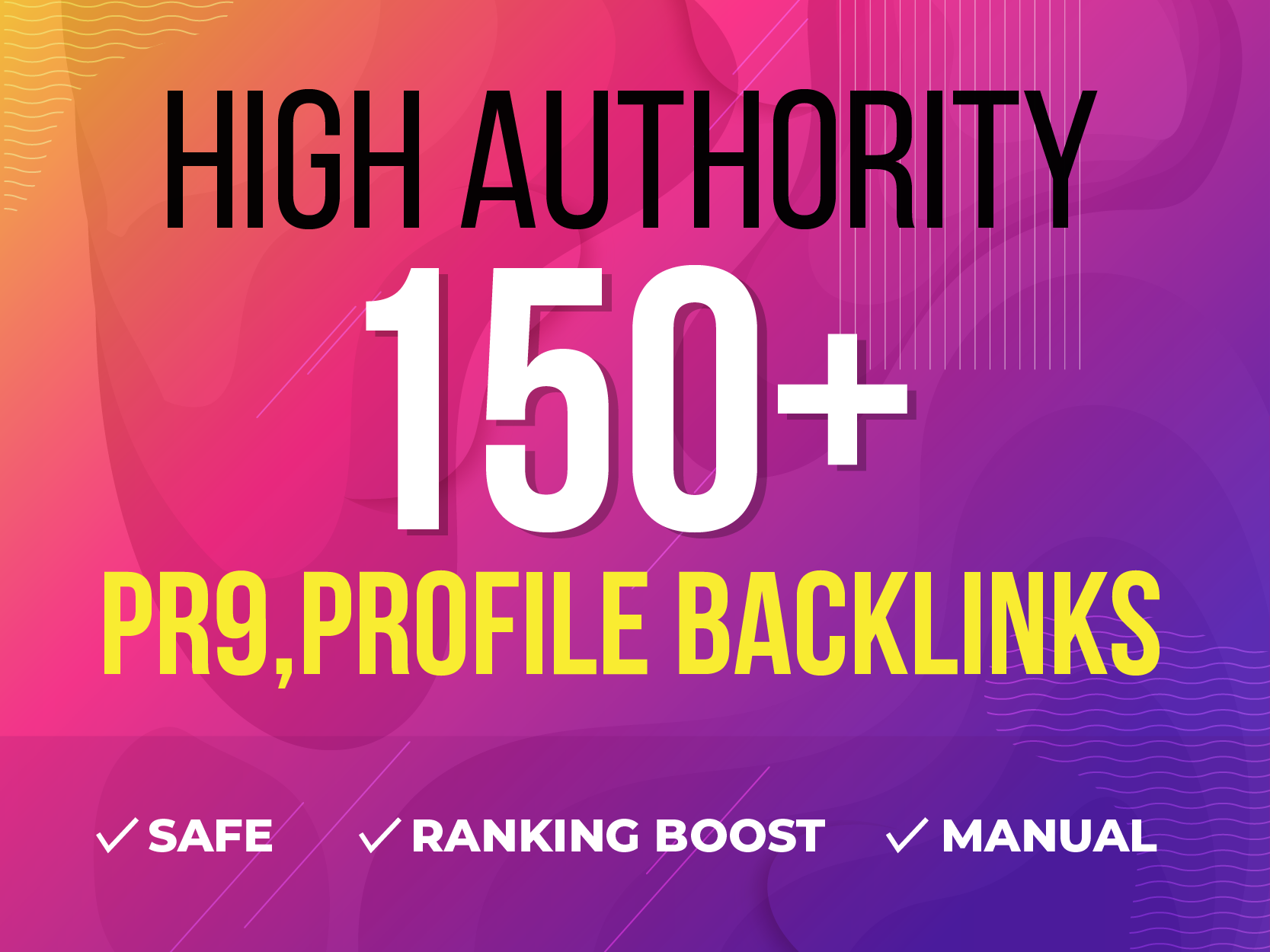 Manually 150+ High Authority PR9, Profile and SEO Backlinks