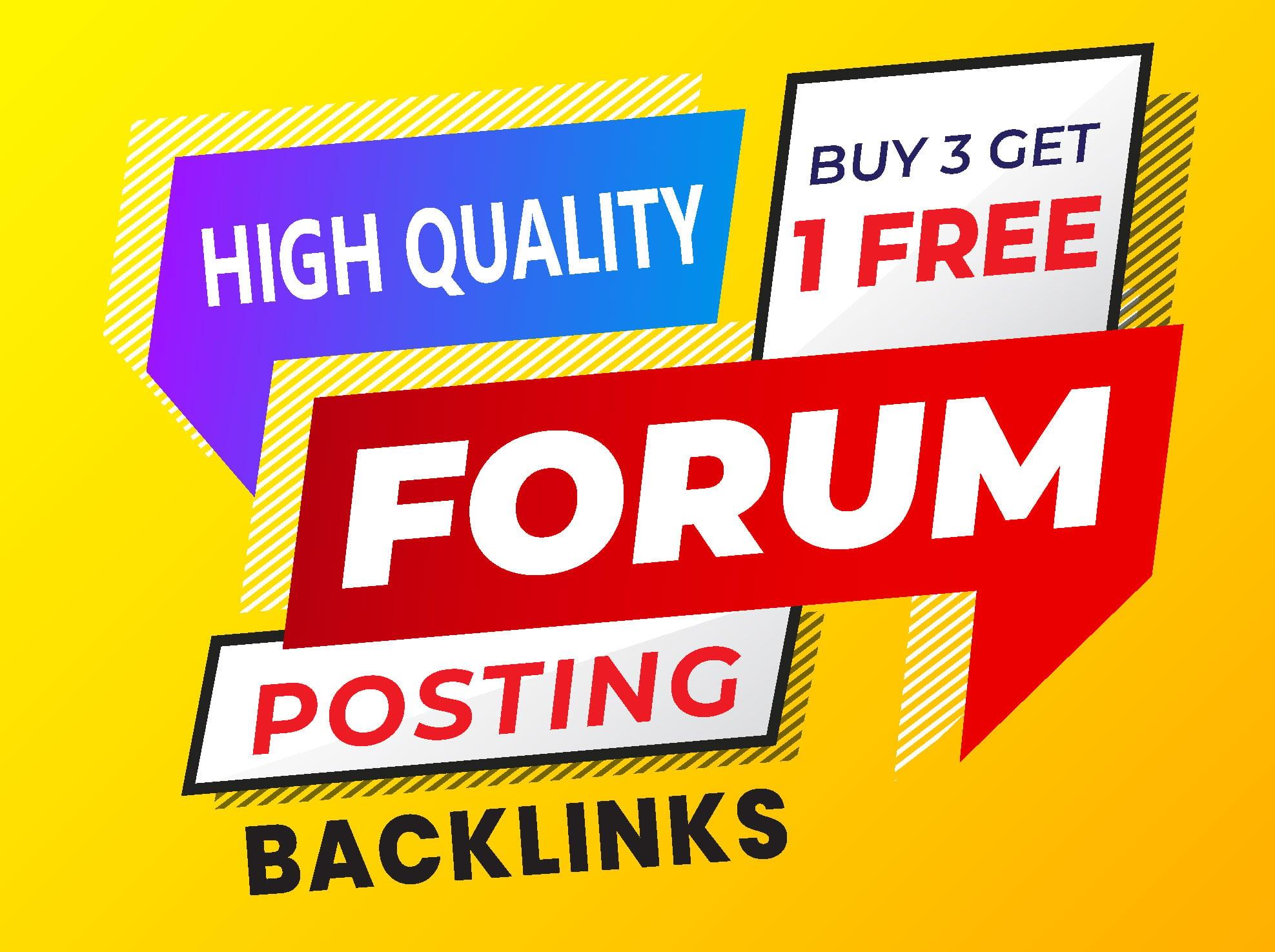 I will do 45+ forum posting, forum backlinks, and SEO Services