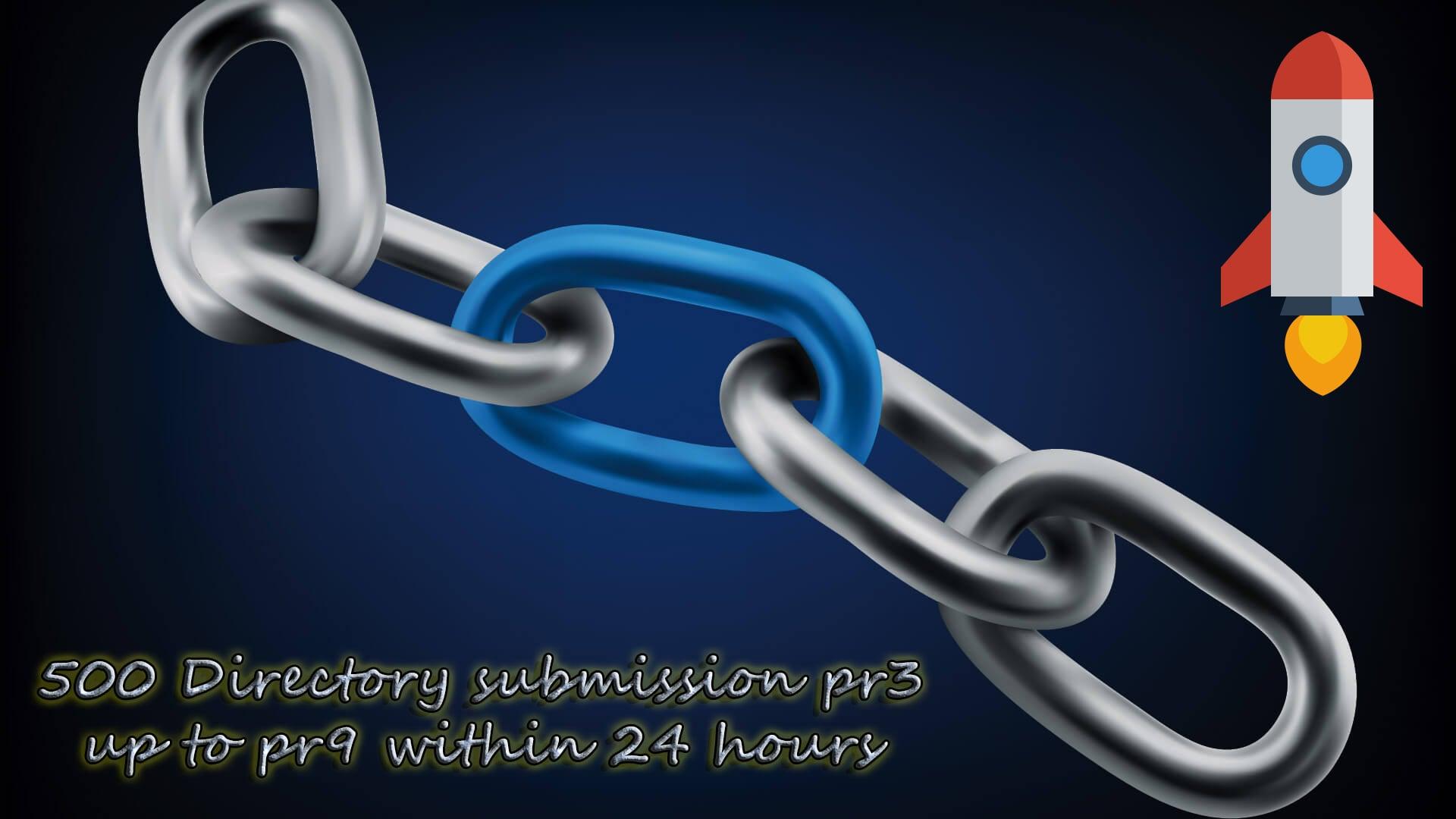 Present Your Sites 500 high quality Directory submission pr3 to pr9 