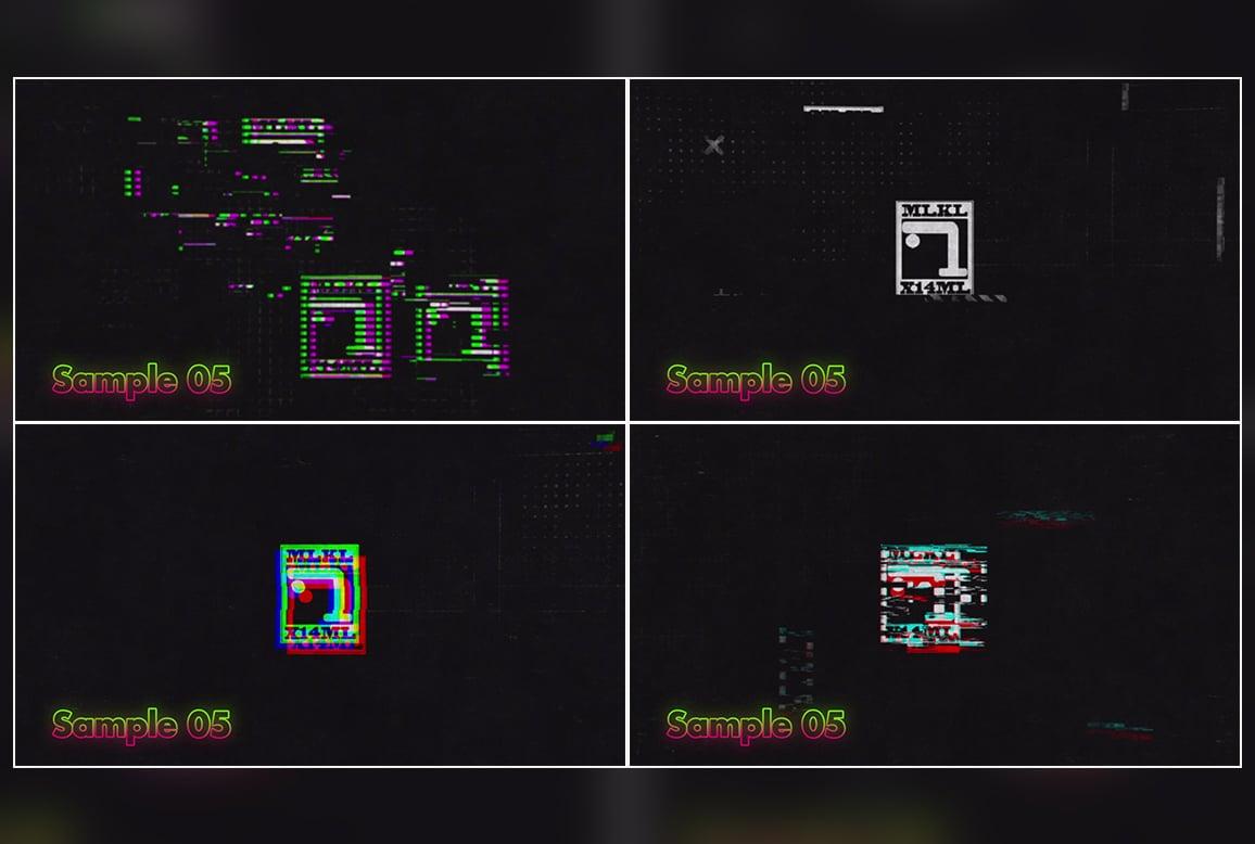 i'll create glitch effects intro logo or text 24h