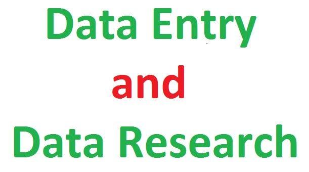 Perfect web Research and Data entry for your Project & Article
