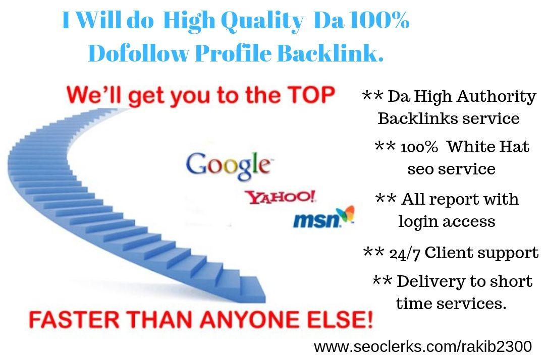 I Will Create 30 Domain Authority Profile Backlinks Manually