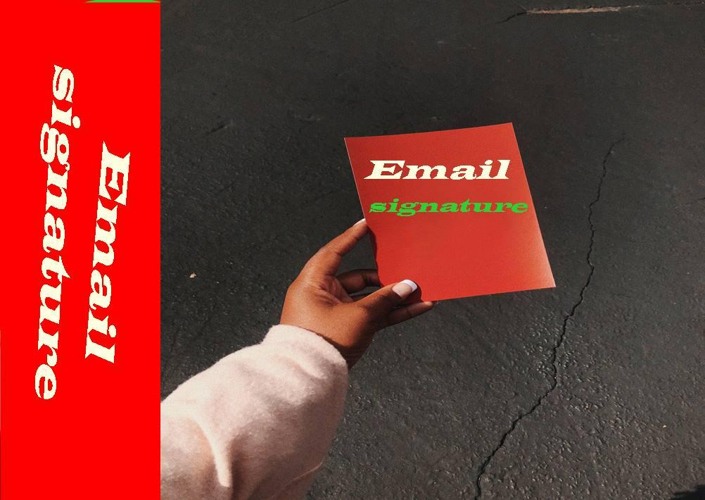 I will provided Email signature use html with setup instruction 