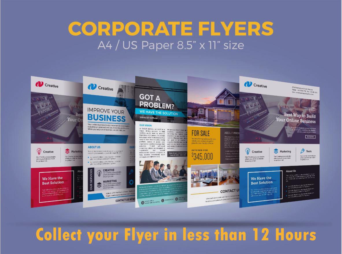 Make Creative, Unique Flyers | bifold brochure |Trifold brochure 