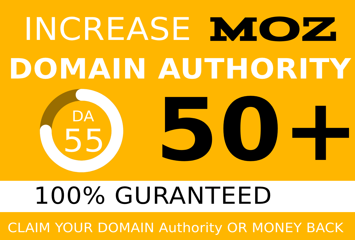 I will increase domain authority 35 with White hat backlinks