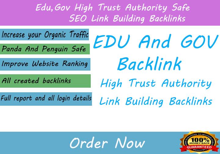 Add 50 Pr9 And Edu,Gov High Trust Authority Safe SEO Link Building Backlinks