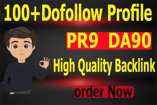 Manully Create 100 High Quality Pr9 DA90 Dofollow profile Backlinks